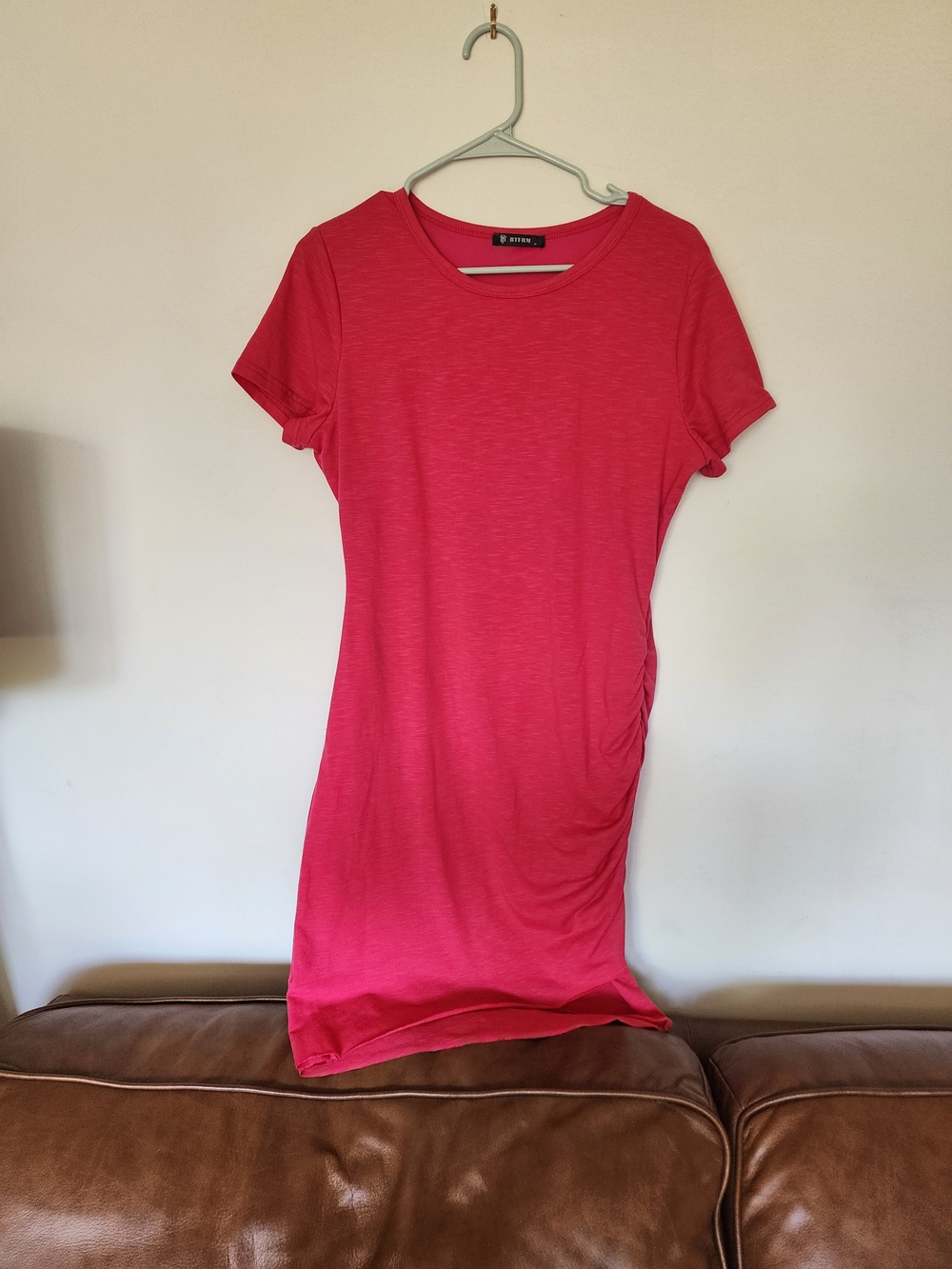Pink Short Sleeve Tee Dress